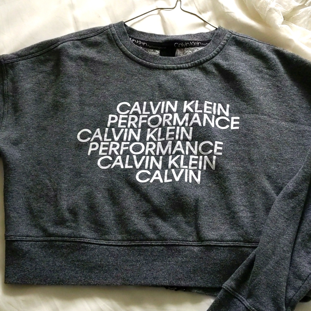 Calvin Klein Performance Crop Zip Back Sweatshirt